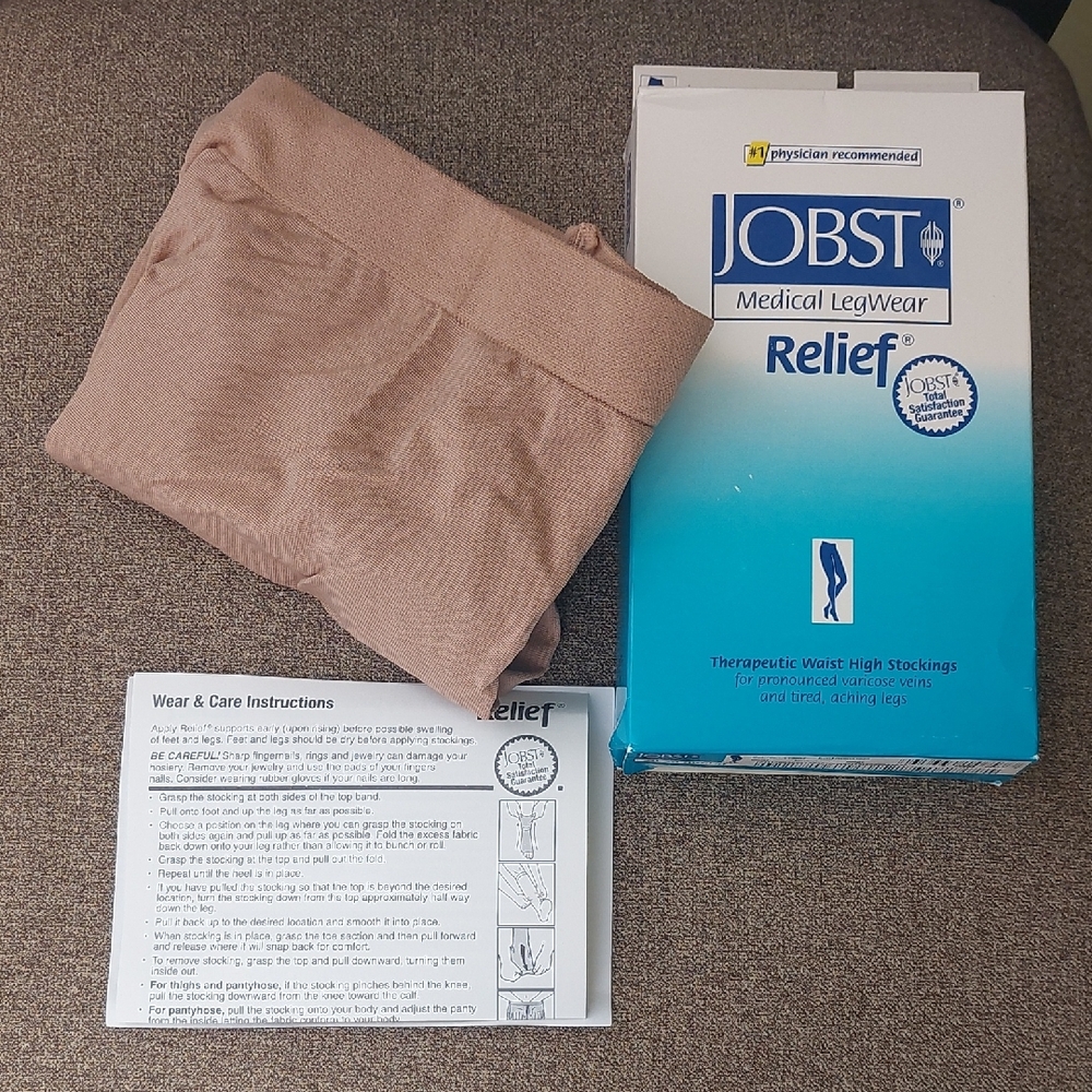 JOBST, Size M, Relief Women's Hosiery in Tan